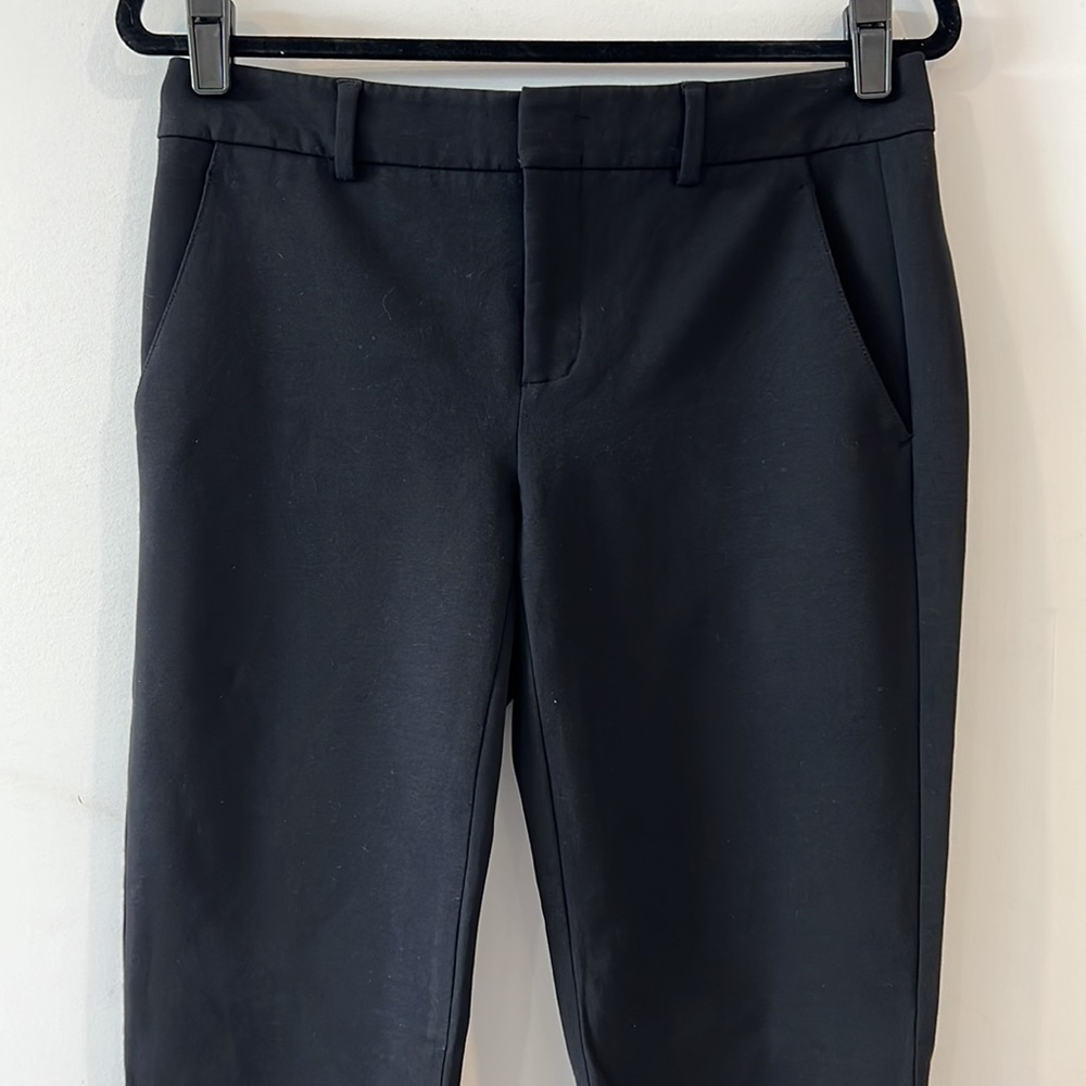 VINCE Black Mid Rise Straight Legs Trousers pants size 4 - Picture 2 of 12